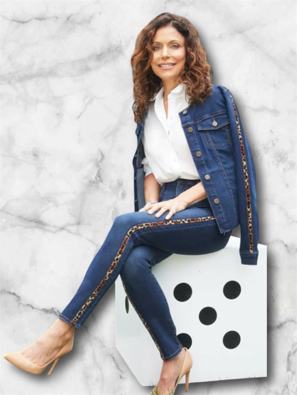 Skinnygirl Broadway High-Rise Dark Blue Skinny Jeans Leopard Side Stripe Size 12 - Picture 8 of 15
